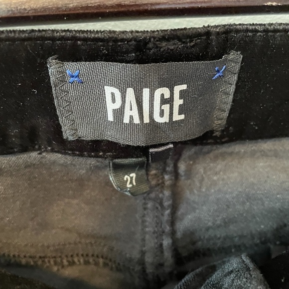 Paige Hoxton Ankle Peg Black Velvet Pants - Picture 8 of 15